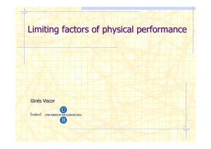Limiting factors of physical performance