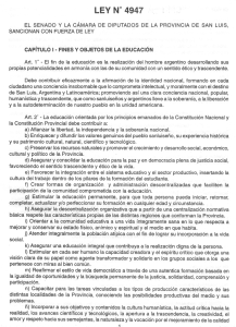 Ley Provincial de Educación Nº 4947 (1995)