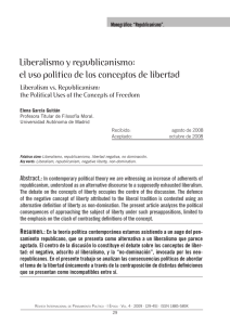 Liberalismo y republicanismo: el uso político de los conceptos de