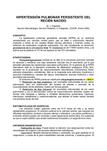 HIPERTENSIÓN PULMONAR PERSISTENTE DEL RECIÉN NACIDO