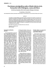 Precisiones estratigráﬁcas sobre el límite inferior de la Formación