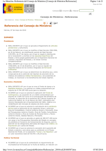 Referencia del Consejo de Ministros