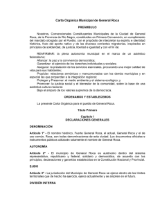 Carta Orgánica Municipal de General Roca