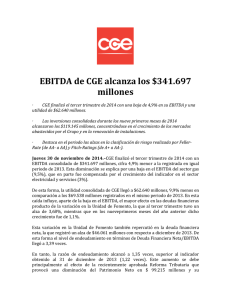 EBITDA de CGE alcanza los $341.697 millones