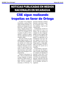 CSE sigue realizando tropelías en favor de Ortega