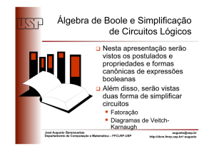 Álgebra de Boole e Simplificação de Circuitos Lógicos