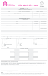 Solicitud de Licencia de Giro o Anuncio