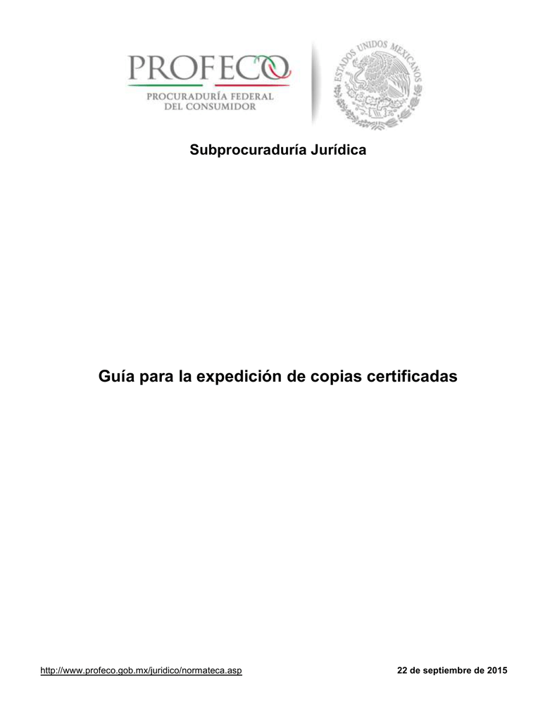 Guía Para La Expedición De Copias Certificadas