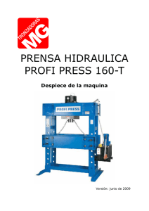 PRENSA HIDRAULICA PROFI PRESS 160-T