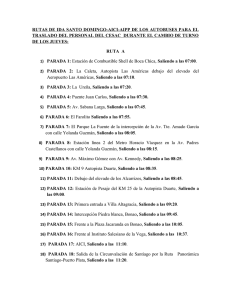 rutas de ida santo domingo-aici-aipp de los autobuses para el