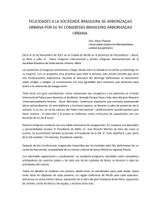 felicidades a la sociedade brasileira de arborizaçao urbana por su
