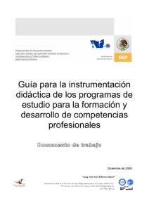 Guía de Instrumentación Didáctica - Instituto Tecnológico Superior
