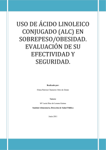 Estudio Ácido Linoleico Conjugado