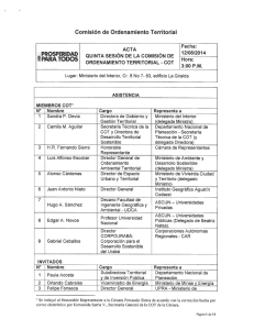 Quinta Sesión - DNP Departamento Nacional de Planeación