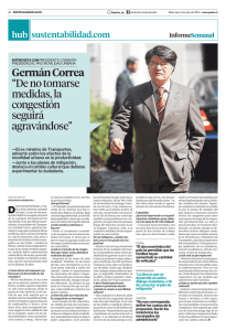Germán Correa “De no tomarse medidas, la congestión