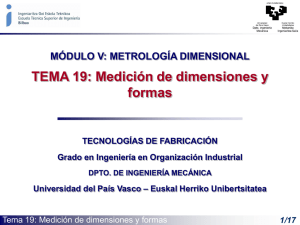 TEMA 19: Medición de dimensiones y formas