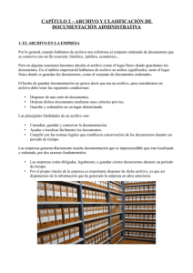 capítulo 2 – archivo y clasificación de documentación administrativa