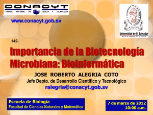 Importancia de la Biotecnología Microbiana: Bioinformática