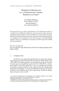 Diferencias Regionales en la Participación Laboral Femenina en