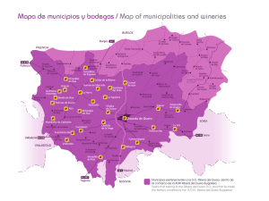 Mapa de municipios y bodegas / Map of municipalities and wineries