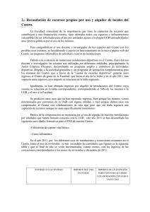 2.- Recaudación de recursos propios por uso y alquiler de locales