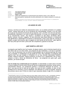 los modos de leer - FES Comunicaci&oacute;n