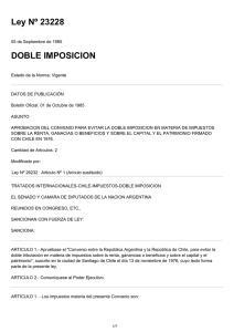 Ley Nº 23228 DOBLE IMPOSICION