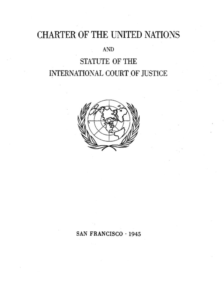 Charter Of The United Nations - United Nations Treaty Collection