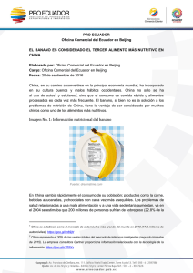 Imagen No. 1: Información nutricional del banano