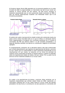El Producto Interior Bruto (PIB) generado por la economía española