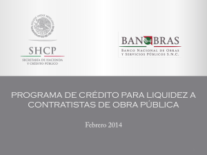 programa de crédito para liquidez a contratistas de