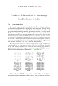 Percolación de Bernoulli de un pseudogrupo