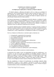 Las Reglas para la aplicación de Sanciones en Materia Aduanera.