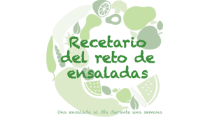 Recetario del reto de ensaladas