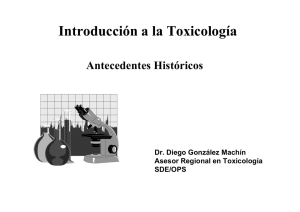 Introducción a la Toxicología