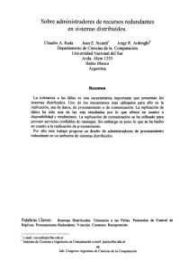 Sobre administradores de recursos redundantes en sistemas