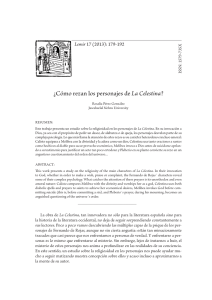 ¿Cómo rezan los personajes de La Celestina?