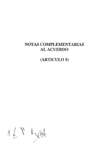 Notas Complementarias del articulo 5º