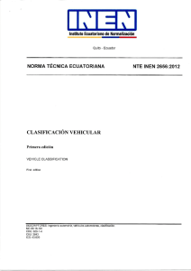 clasificación vehicular - Servicio Ecuatoriano de Normalización