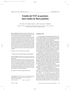 Estudio del VOT en pacientes intervenidos de fisura