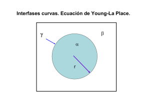 Interfases curvas. Ecuación de Young