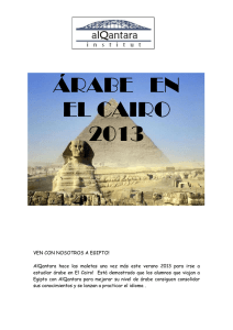 verano 2013 el cairo - Instituto de Estudios Culturales y Lingüísticos