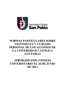 Normas de Vestimenta - Universidad Católica San Pablo