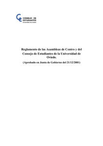 Reglamento de las Asambleas de Centro y del Consejo de