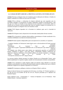 Provincia de La Rioja Ley 8.072 LA CAMARA DE DIPUTADOS DE