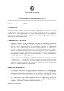 Normativa general sobre la evaluación