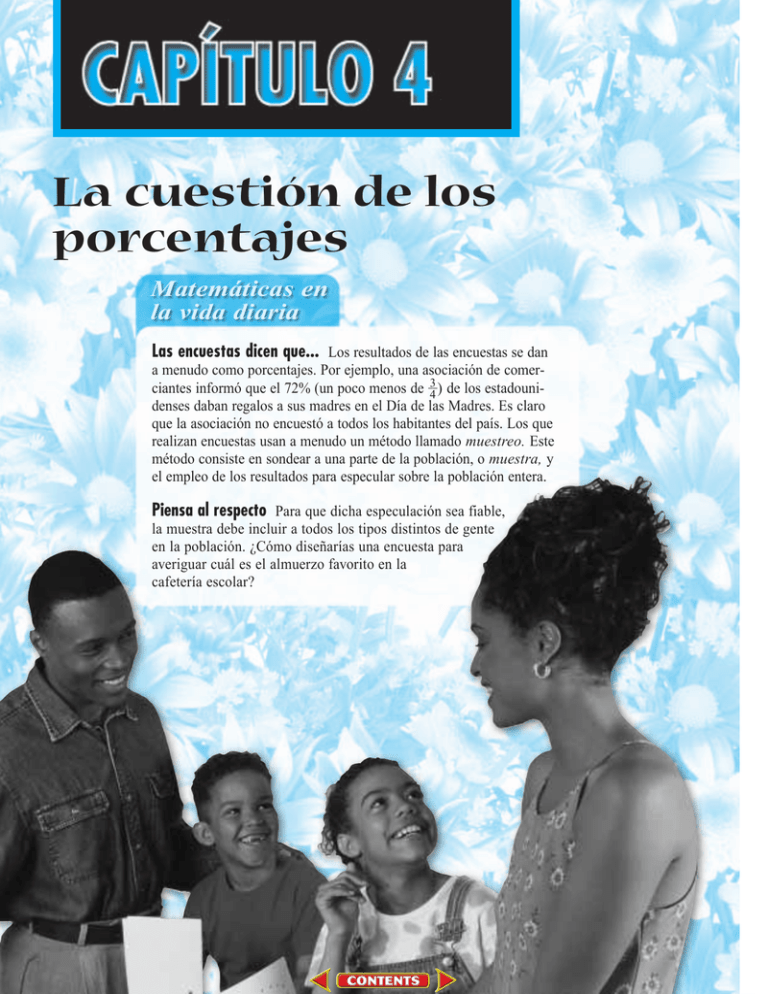 Capitulo Cuatro La Cuestion De Los Porcentajes