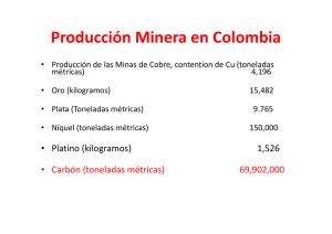Producción Minera en Colombia