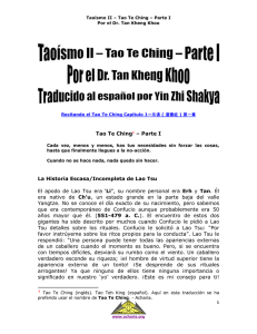 Taoism II – Tao Te Ching – Part I