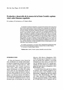 Evolución y desarrollo de la mosca de la fruta Ceratitis capitata wied